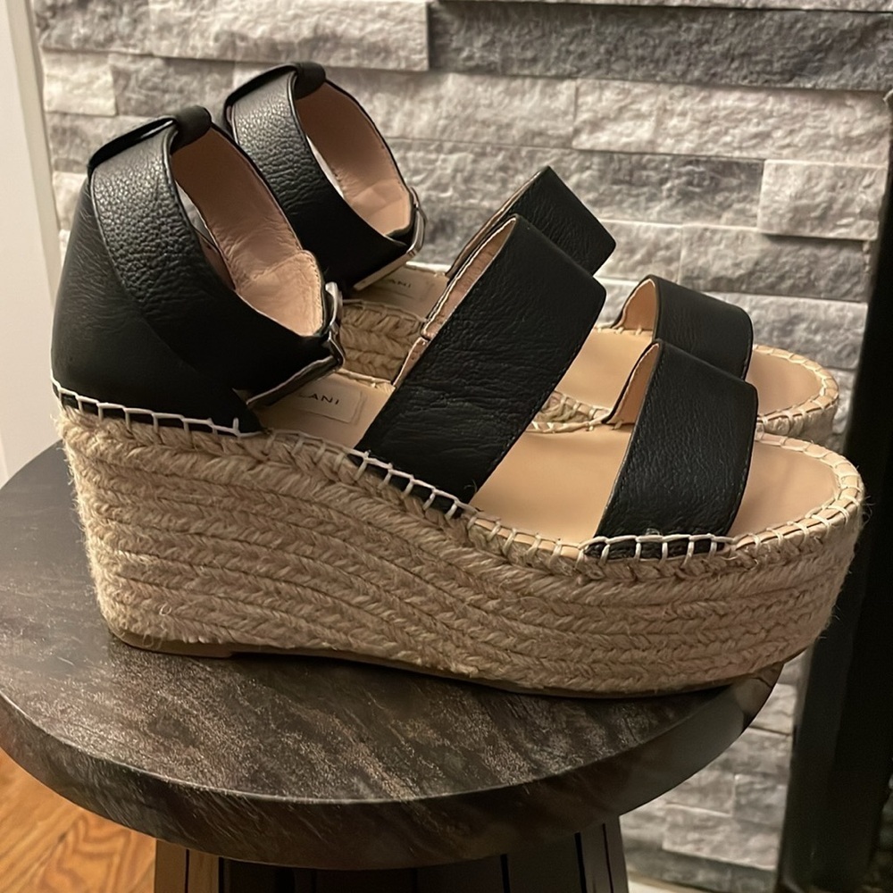 ANTONIO MELANI WOMEN WEDGE PLATFORM LEATHER SANDALS 6.5 - Picture 2 of 7